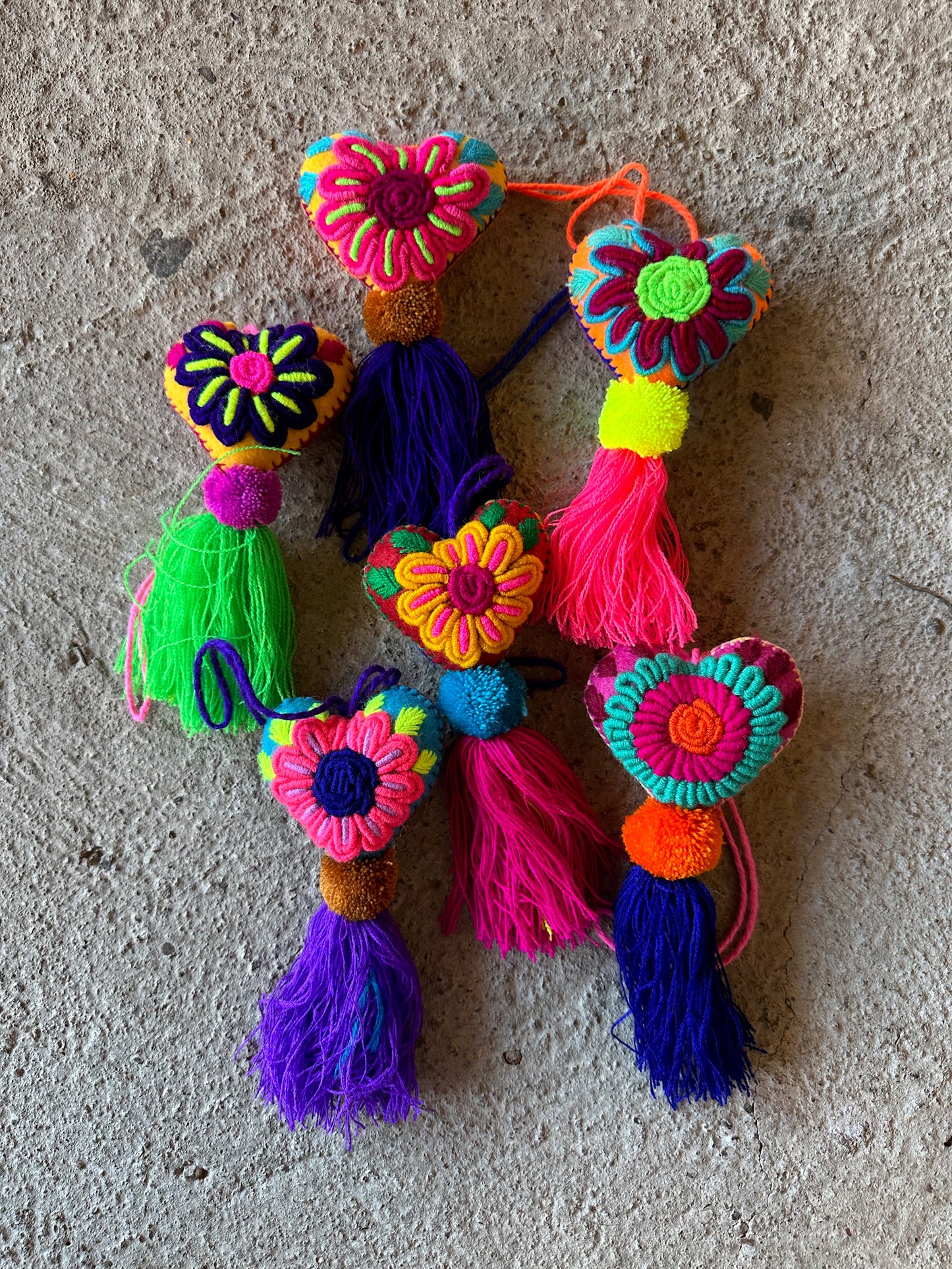 Corazoncito Embroidered Bag Charm - Assorted
