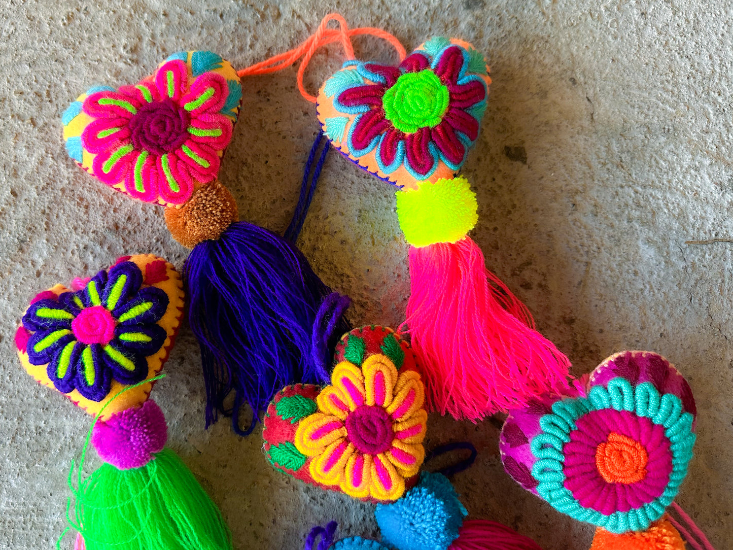 Corazoncito Embroidered Bag Charm - Assorted