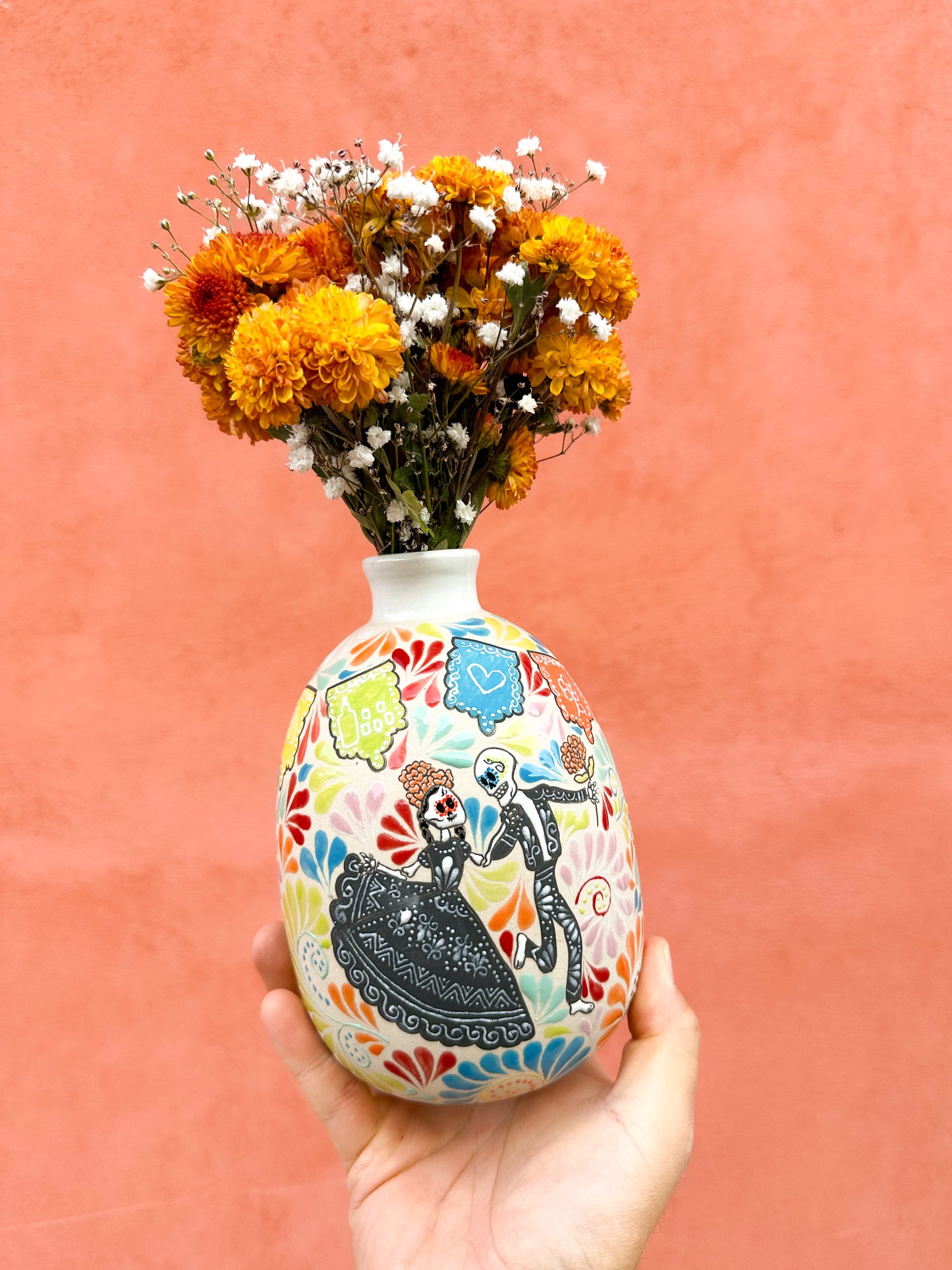PRE-ORDER Dia de Muertos Flower Vase