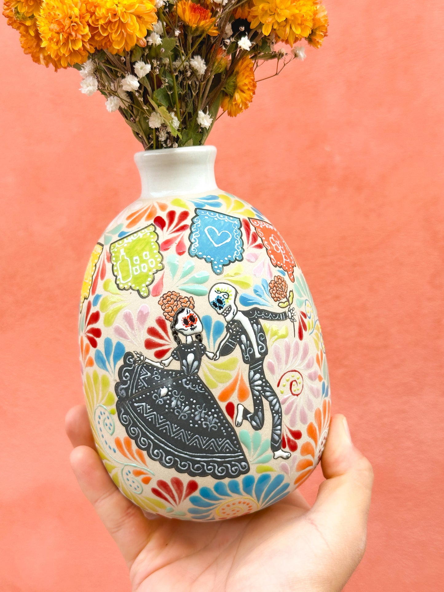 PRE-ORDER Dia de Muertos Flower Vase