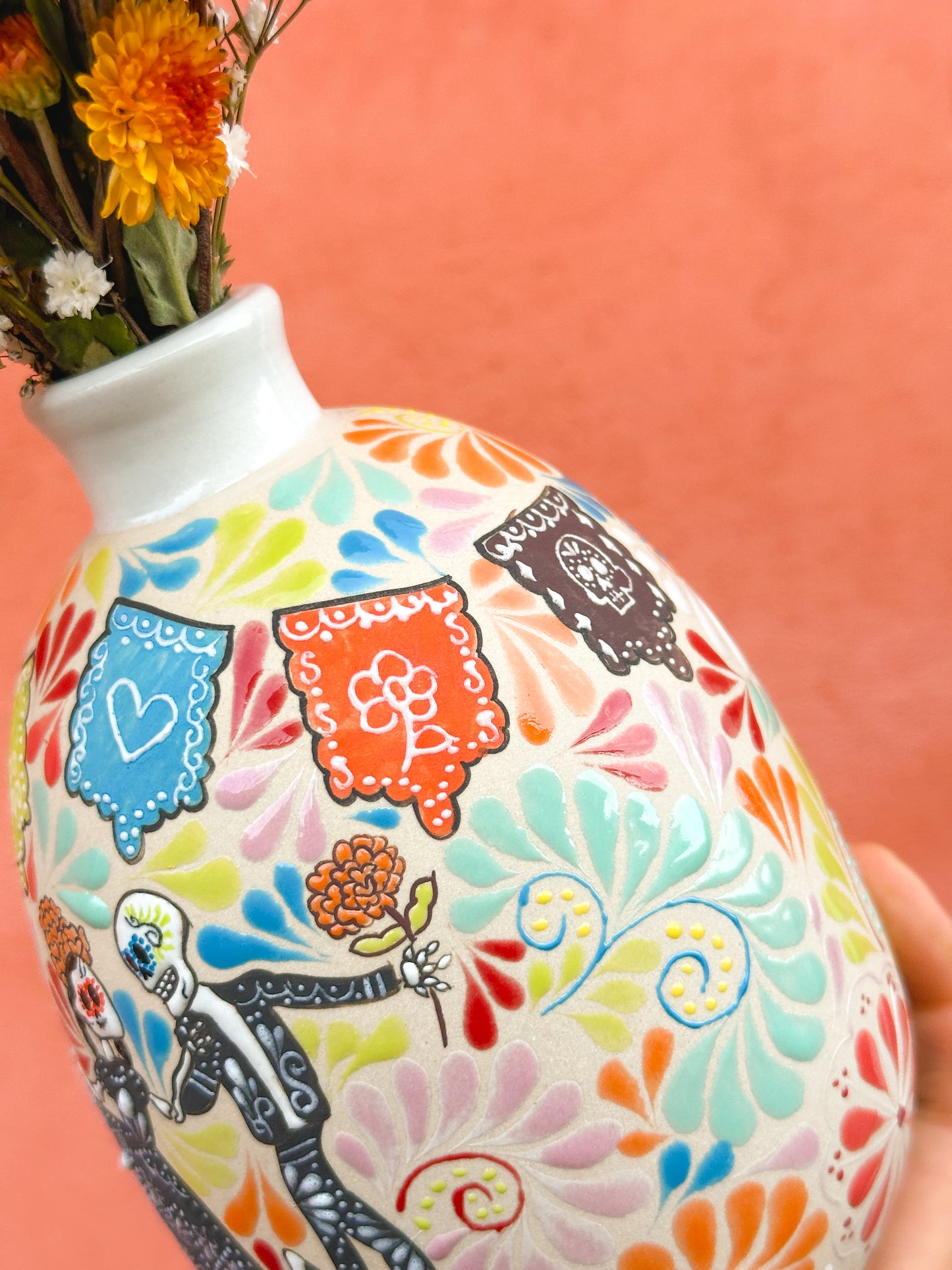 PRE-ORDER Dia de Muertos Flower Vase