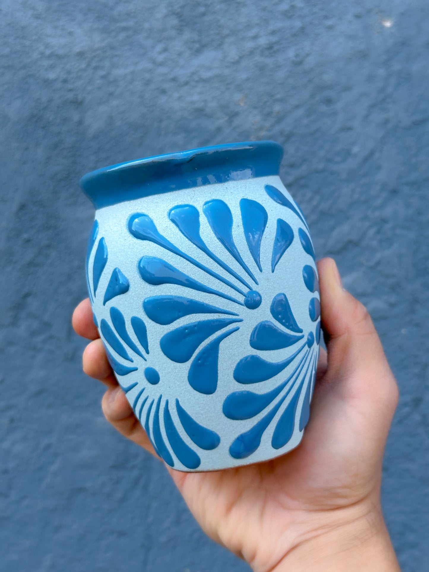 PRE-ORDER Blue Mexican Jarrito (SHIPS IN APPROX. 14 WEEKS)