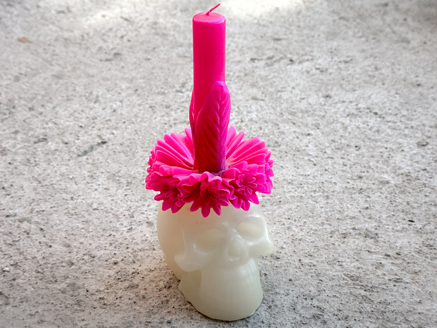 Adela Skull Beeswax Candle