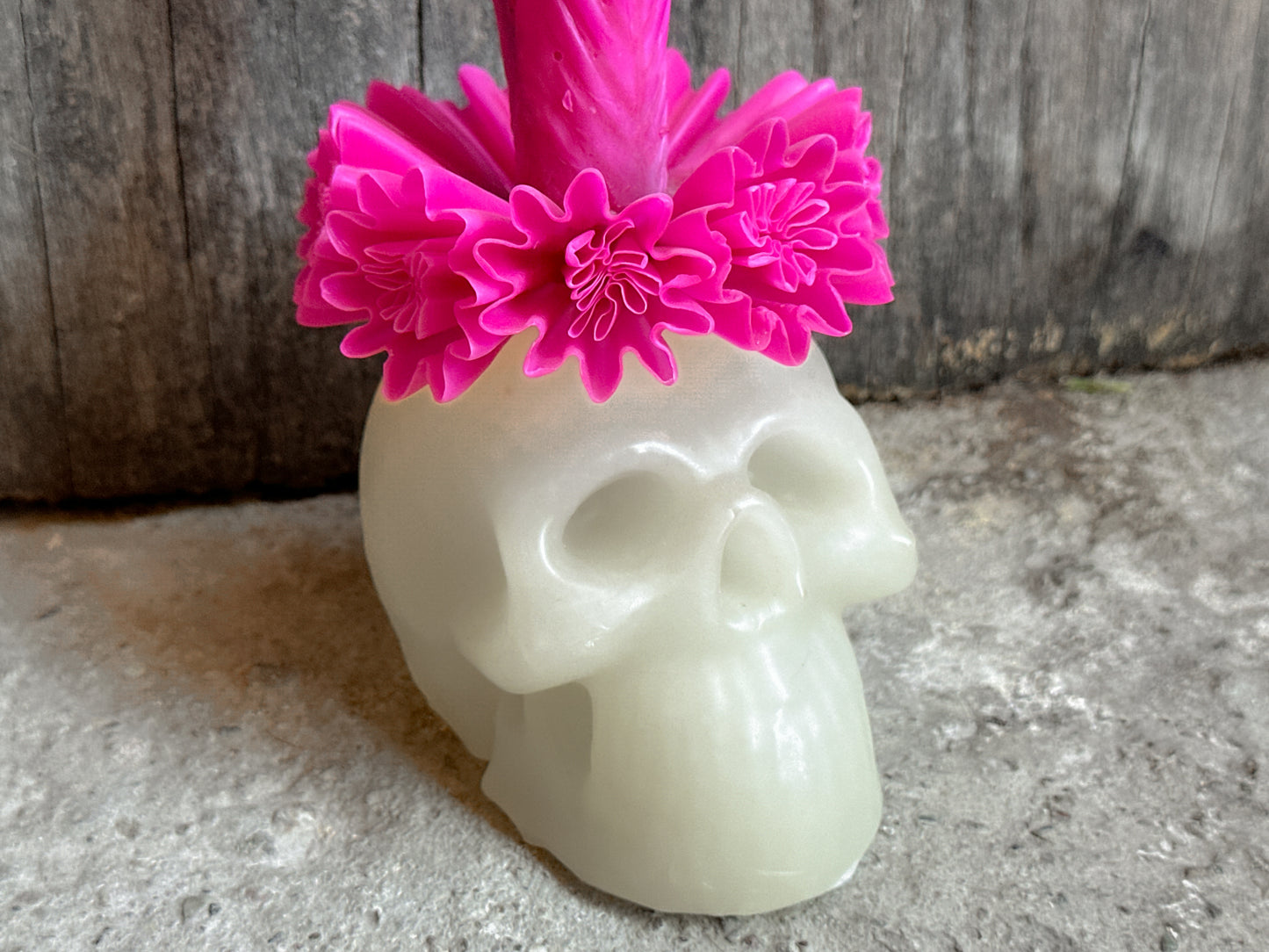 Adela Skull Beeswax Candle