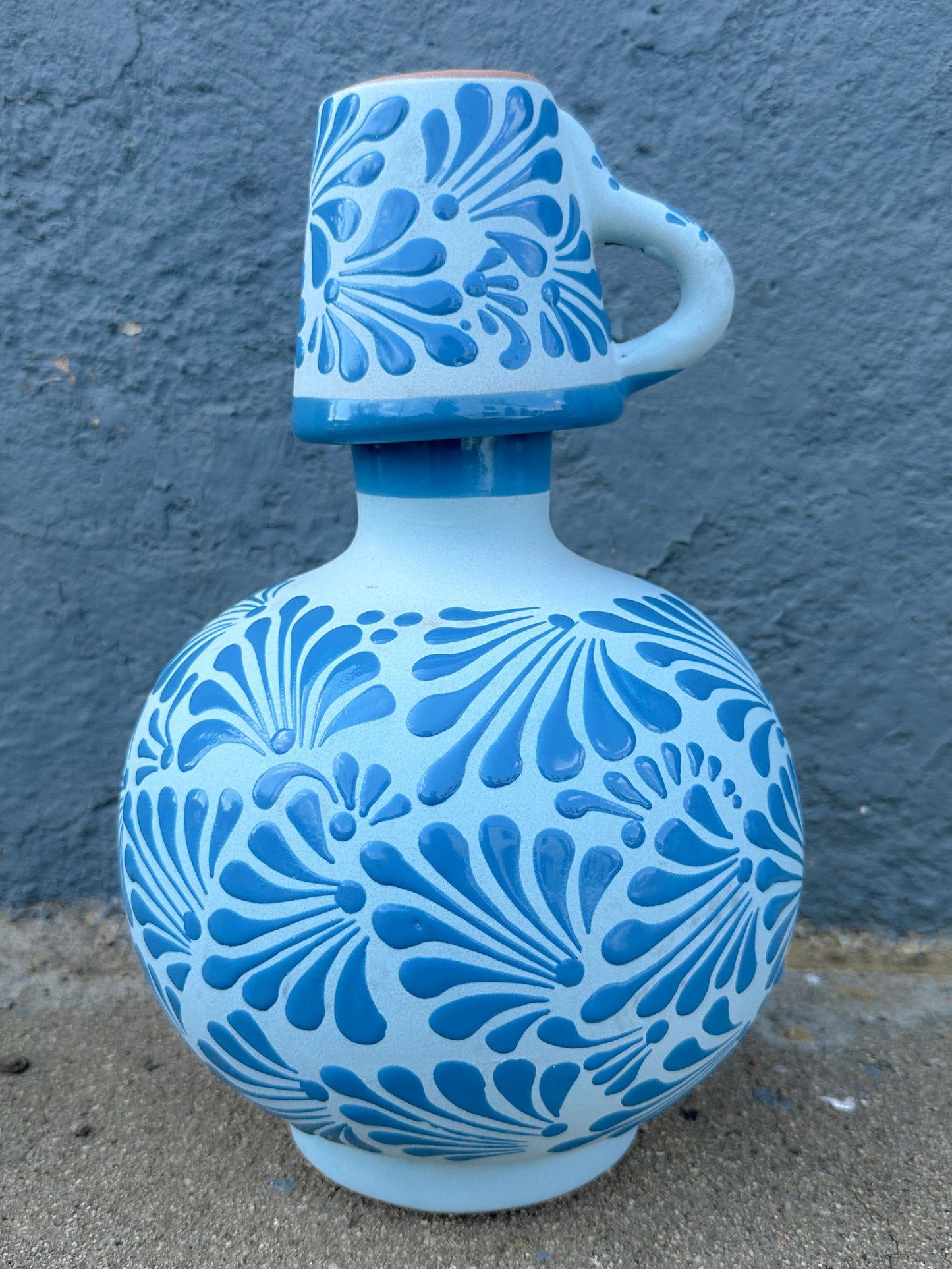 PRE-ORDEN Tarro redondo azul con taza (ENVÍO EN APROX. 14 SEMANAS)