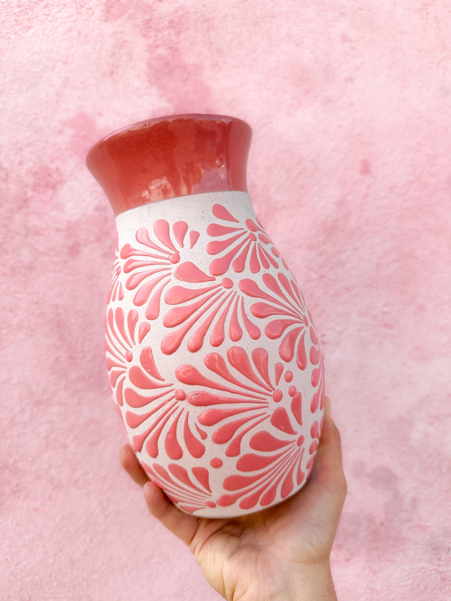 PRE-ORDER Pink Flower Vase (SHIPS IN APPROX. 14 WEEKS)