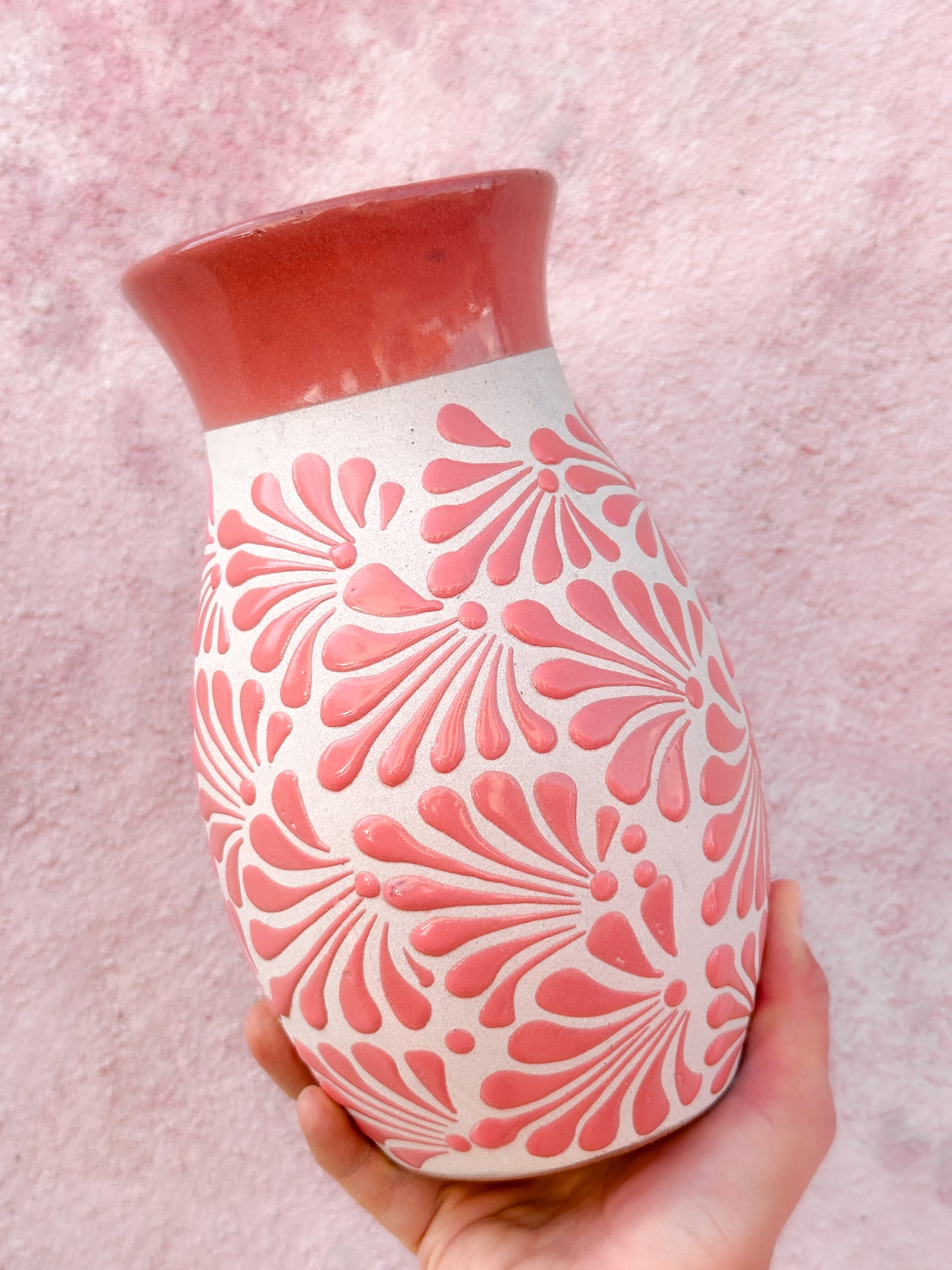 PRE-ORDER Pink Flower Vase (SHIPS IN APPROX. 14 WEEKS)