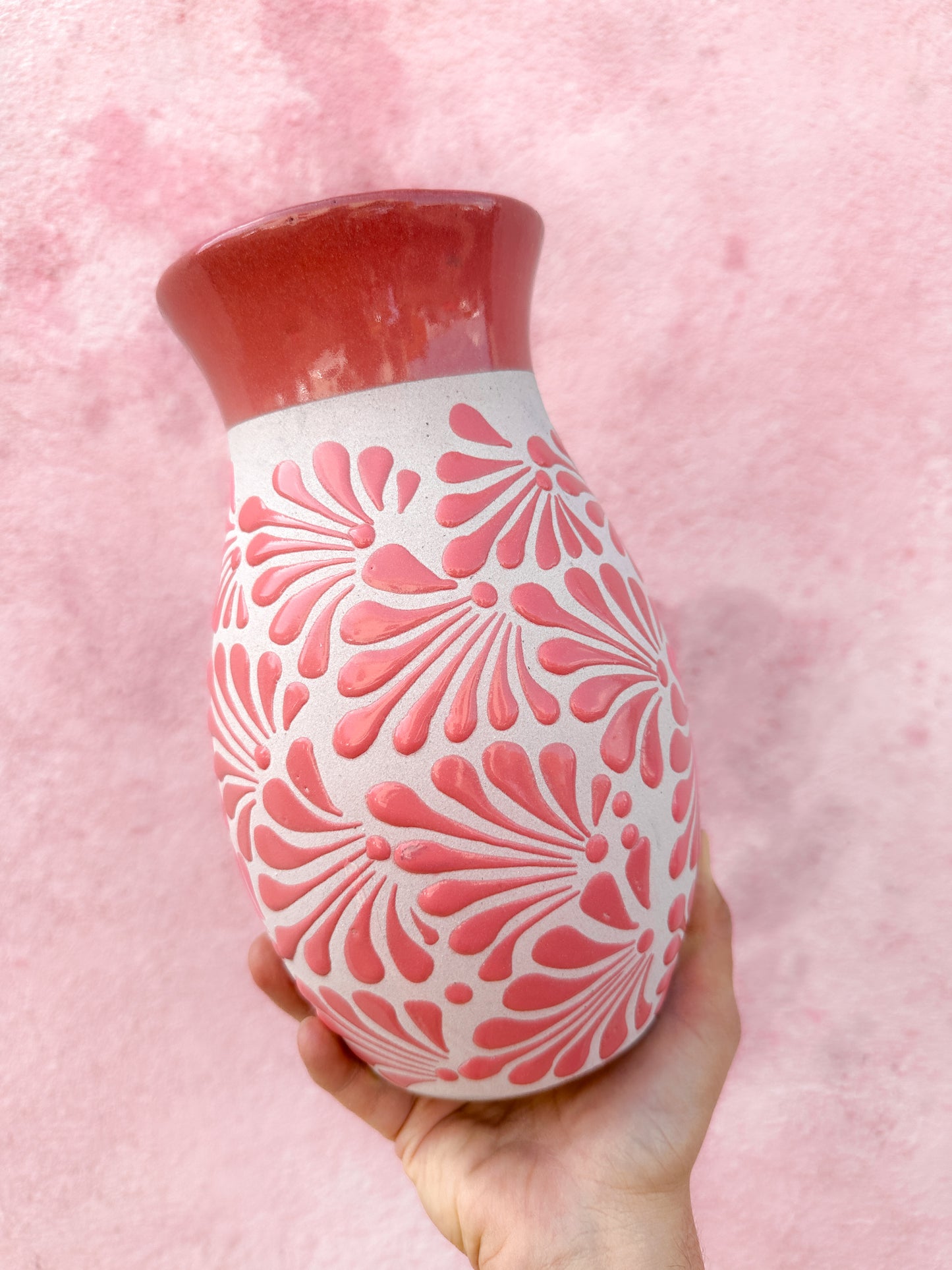 PRE-ORDER Pink Flower Vase (SHIPS IN APPROX. 14 WEEKS)