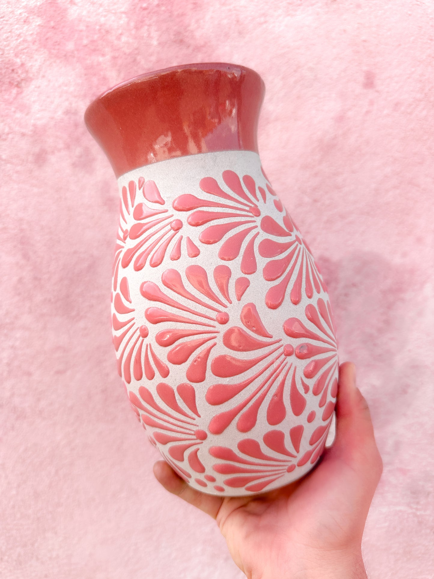 PRE-ORDER Pink Flower Vase (SHIPS IN APPROX. 14 WEEKS)