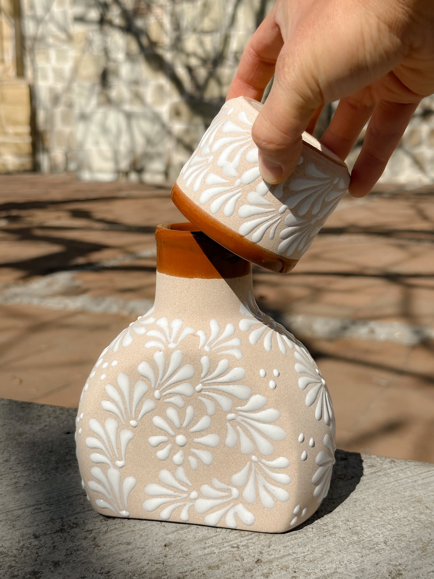 PRE-ORDER White Tequilero Decanter (SHIPS IN APPROX. 14 WEEKS)
