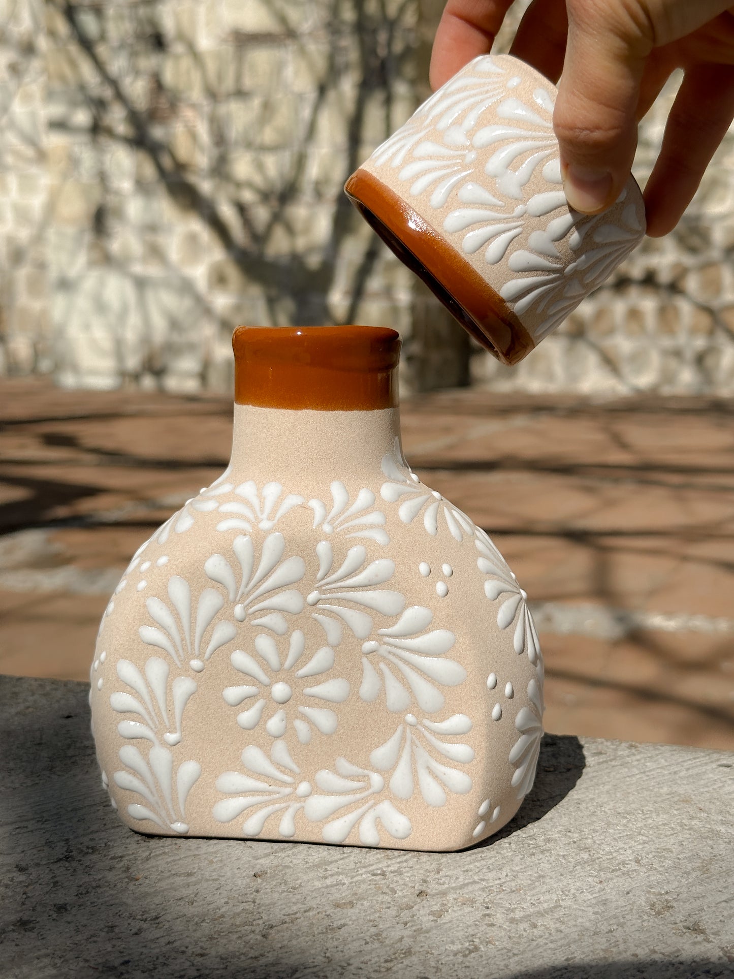 PRE-ORDER White Tequilero Decanter (SHIPS IN APPROX. 14 WEEKS)