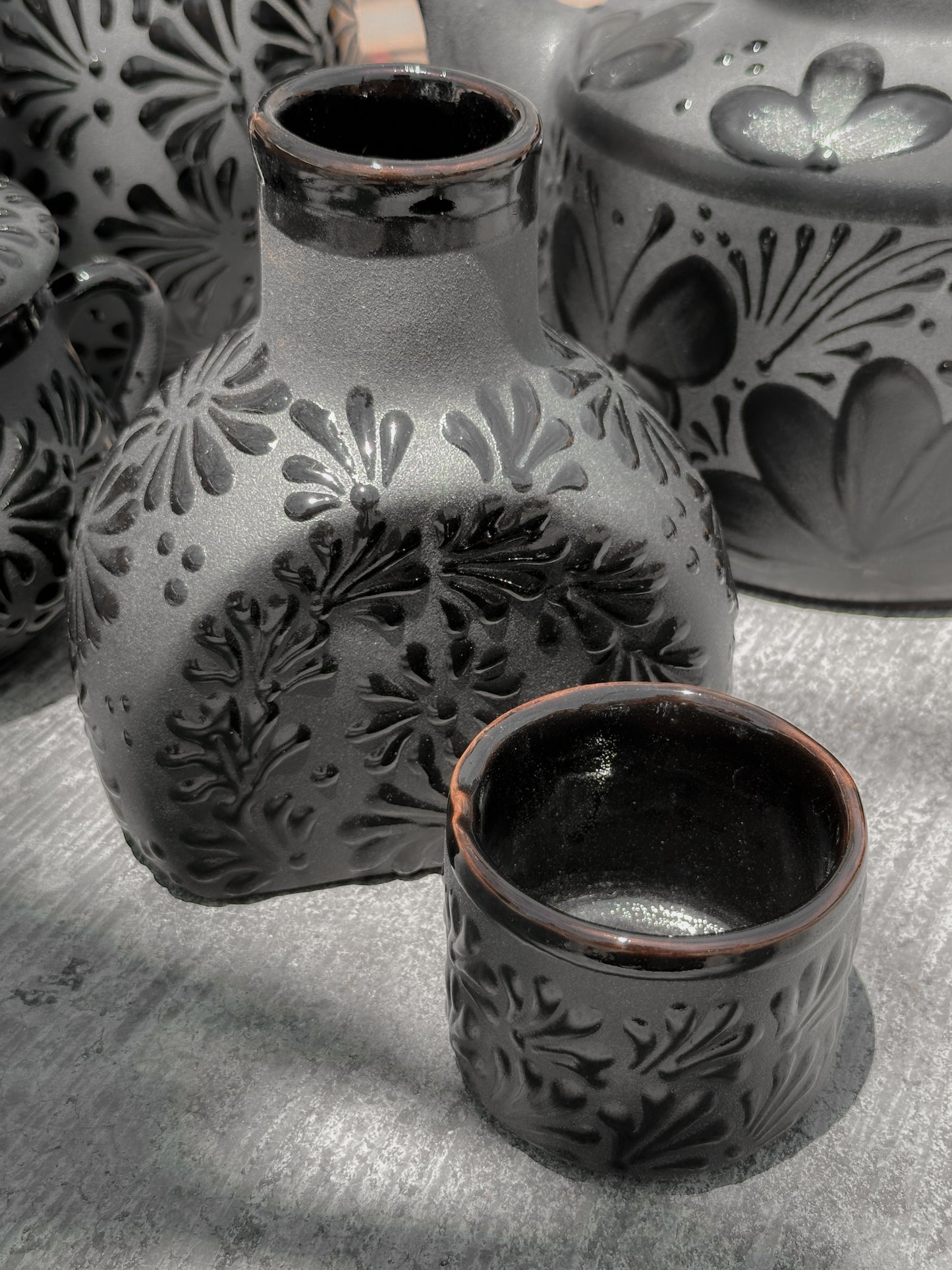PRE-ORDER Black Tequilero Decanter (SHIPS IN APPROX. 14 WEEKS)