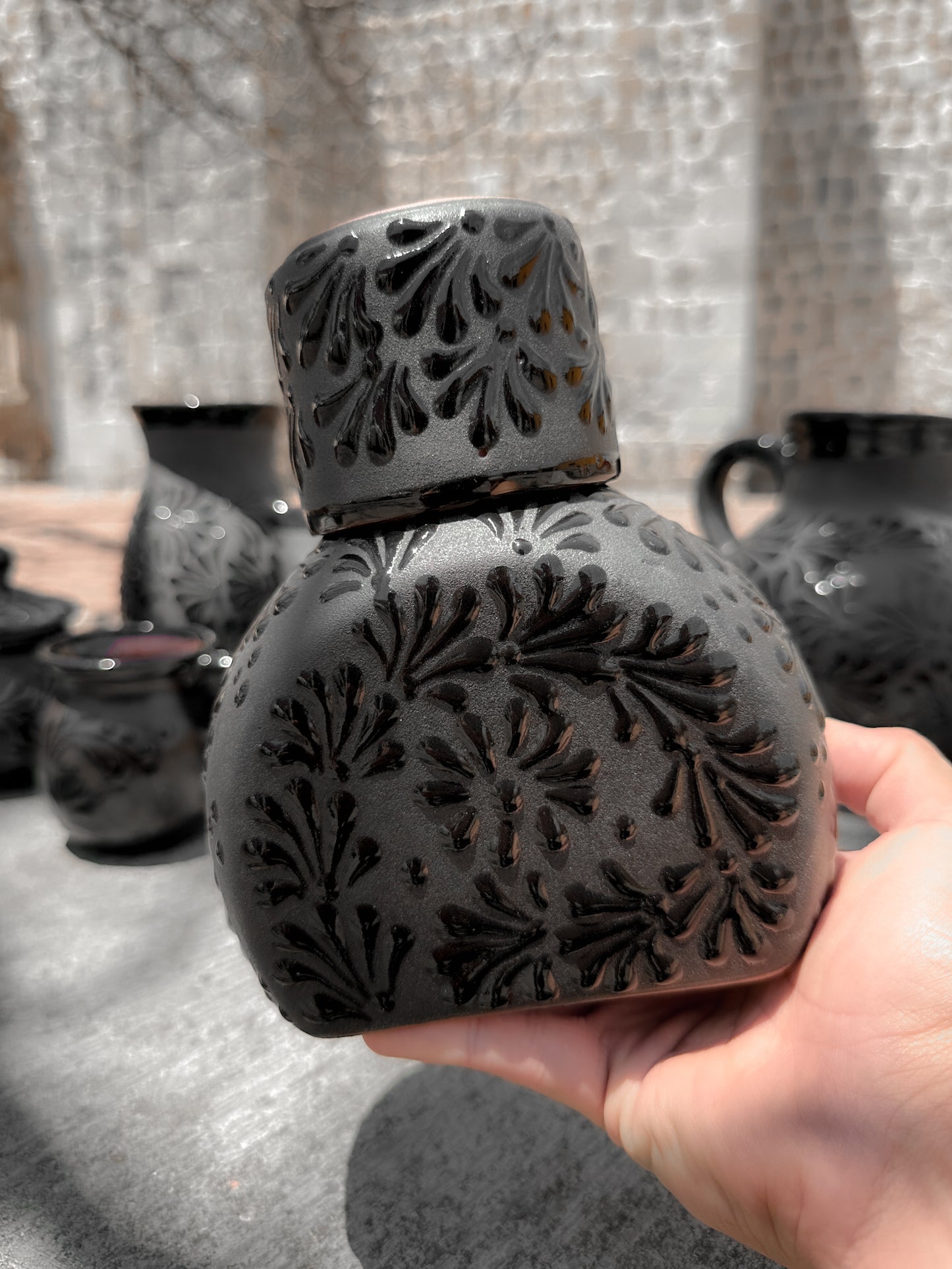 PRE-ORDER Black Tequilero Decanter (SHIPS IN APPROX. 14 WEEKS)