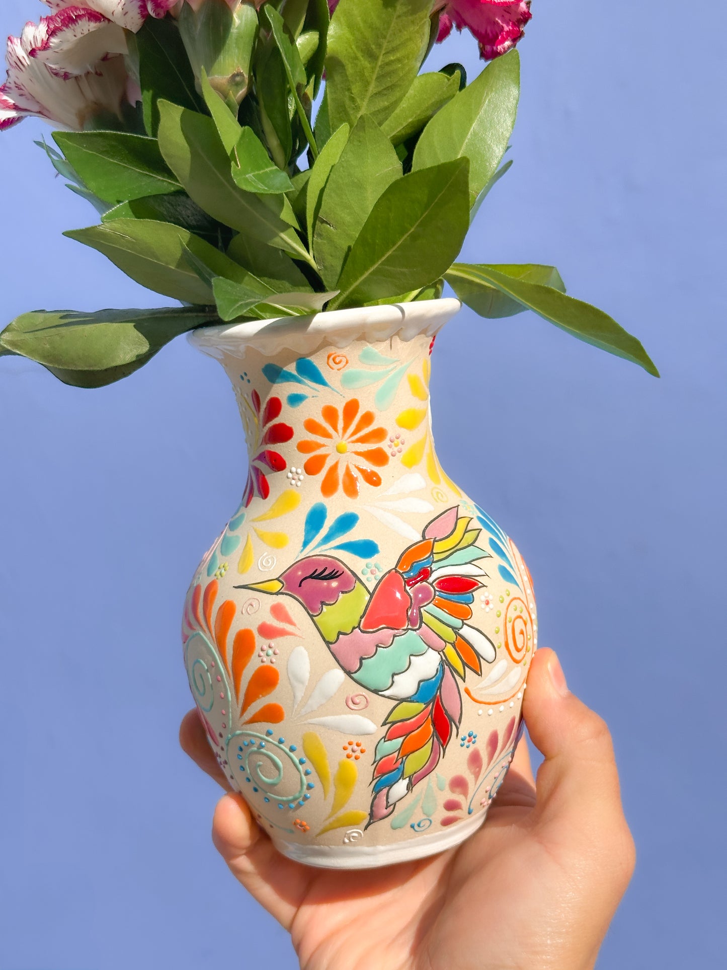 PEDIDO ANTICIPADO Jarrón pequeño de flores con forma de colibrí (ENVÍO EN APROX. 6-12 SEMANAS)
