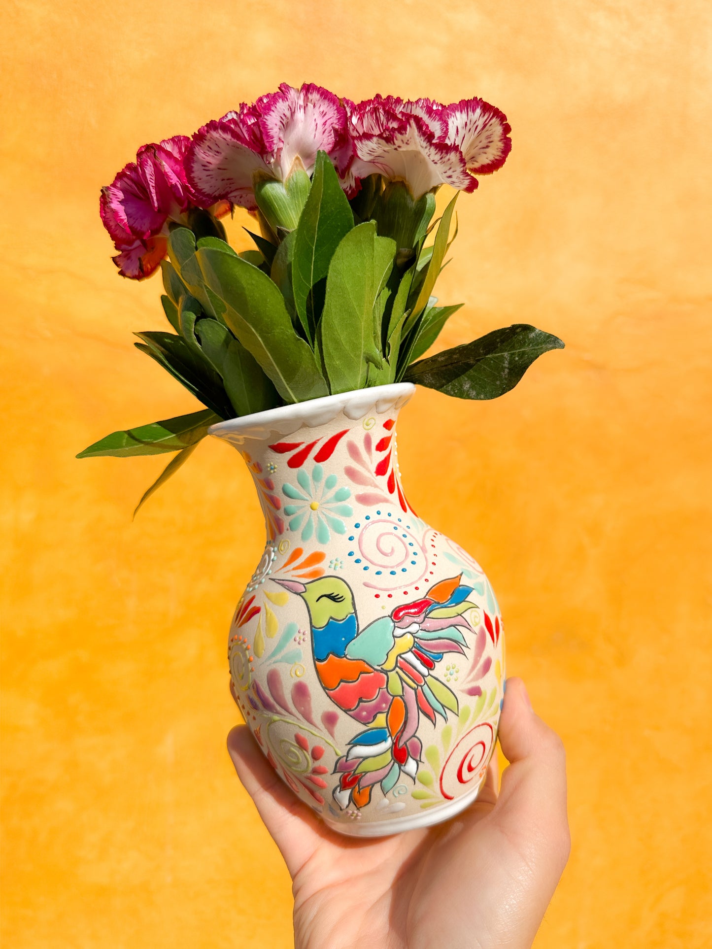 PEDIDO ANTICIPADO Jarrón pequeño de flores con forma de colibrí (ENVÍO EN APROX. 6-12 SEMANAS)