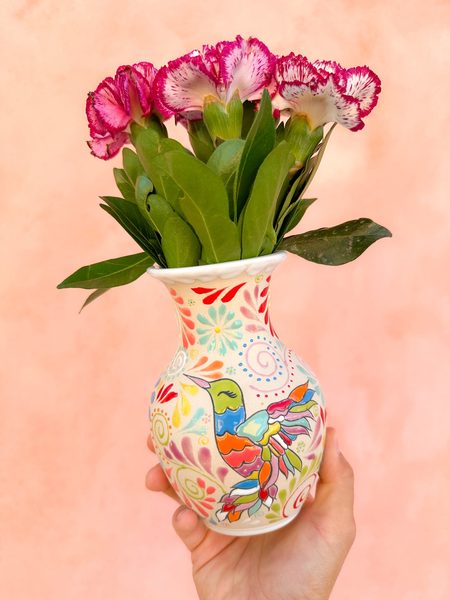 PEDIDO ANTICIPADO Jarrón pequeño de flores con forma de colibrí (ENVÍO EN APROX. 6-12 SEMANAS)