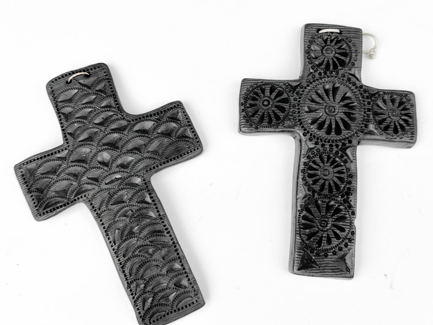 Black Clay Wall Decor Cross