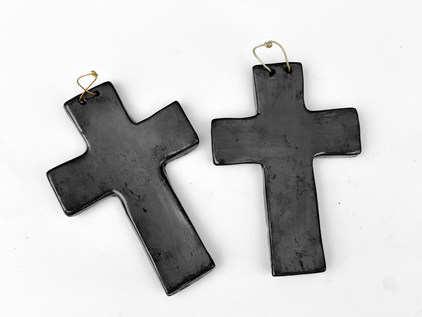 Black Clay Wall Decor Cross