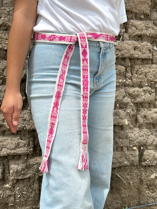Cinturón Tradicional Mexicano Tejido a Mano