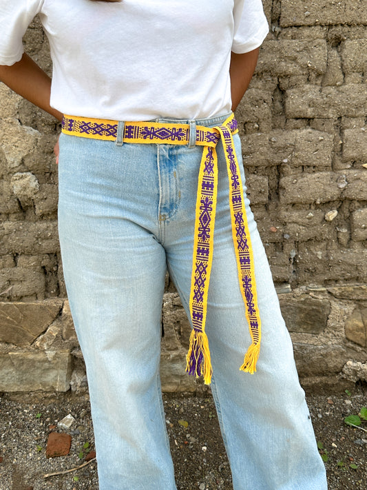 Cinturón Tradicional Mexicano Tejido a Mano