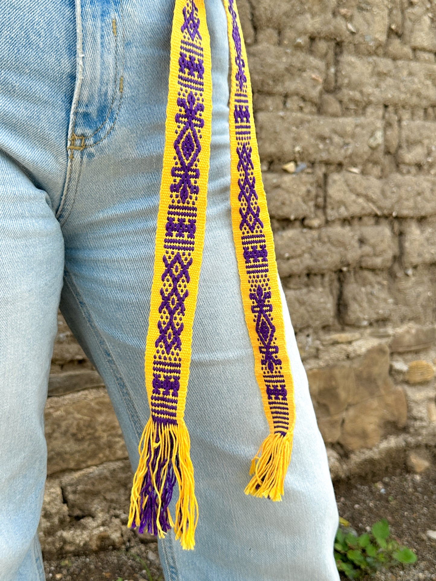 Cinturón Tradicional Mexicano Tejido a Mano
