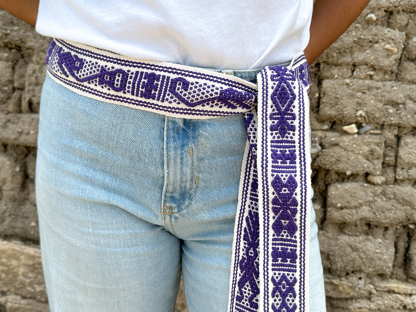 Cinturón Tradicional Mexicano Tejido a Mano