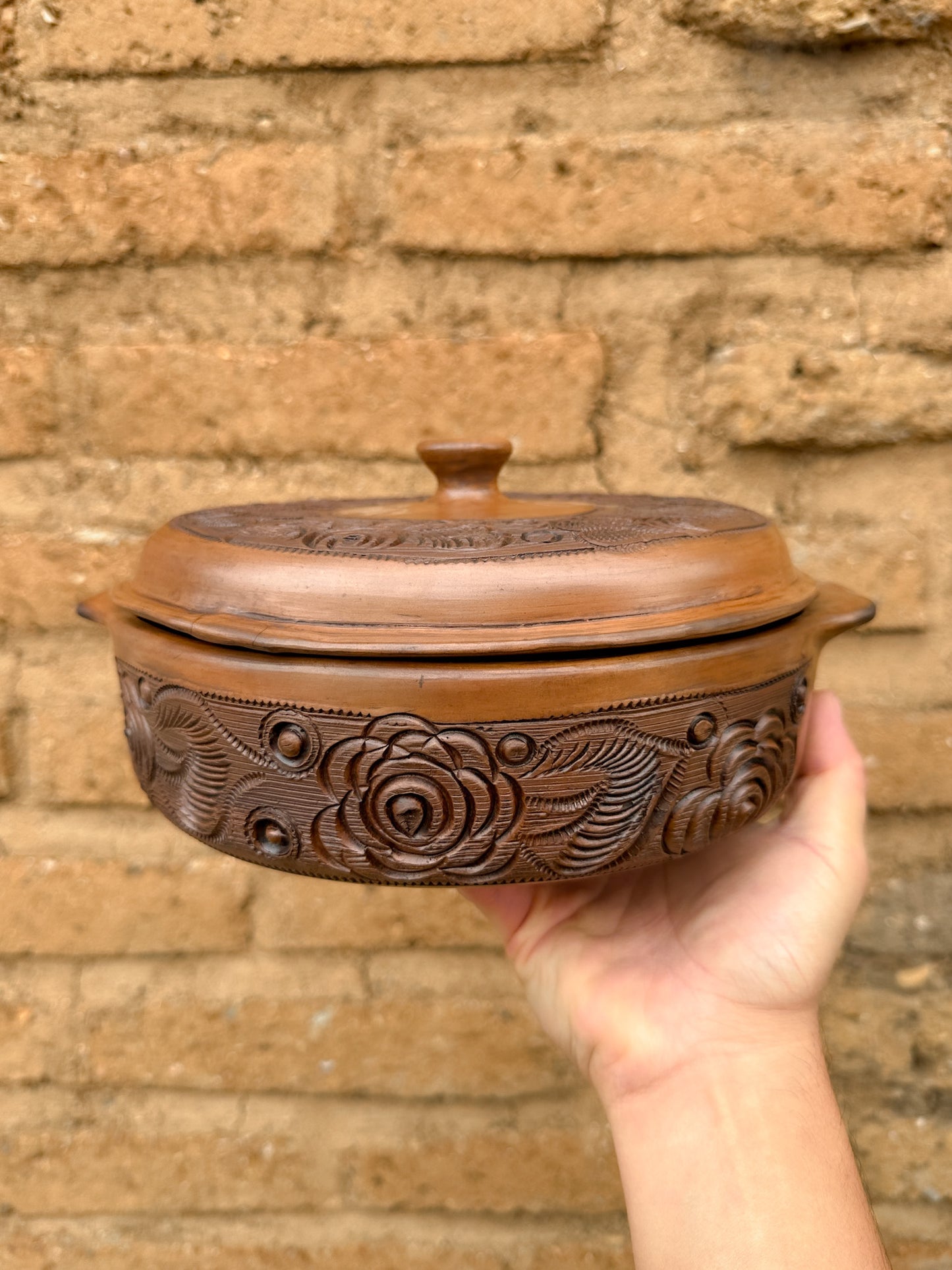 Brown Clay Tortilla Holder