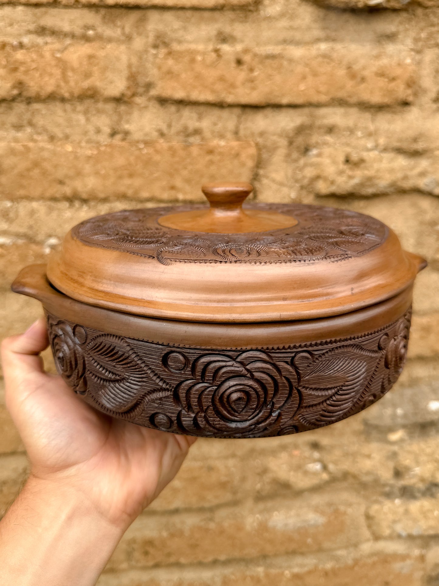 Brown Clay Tortilla Holder