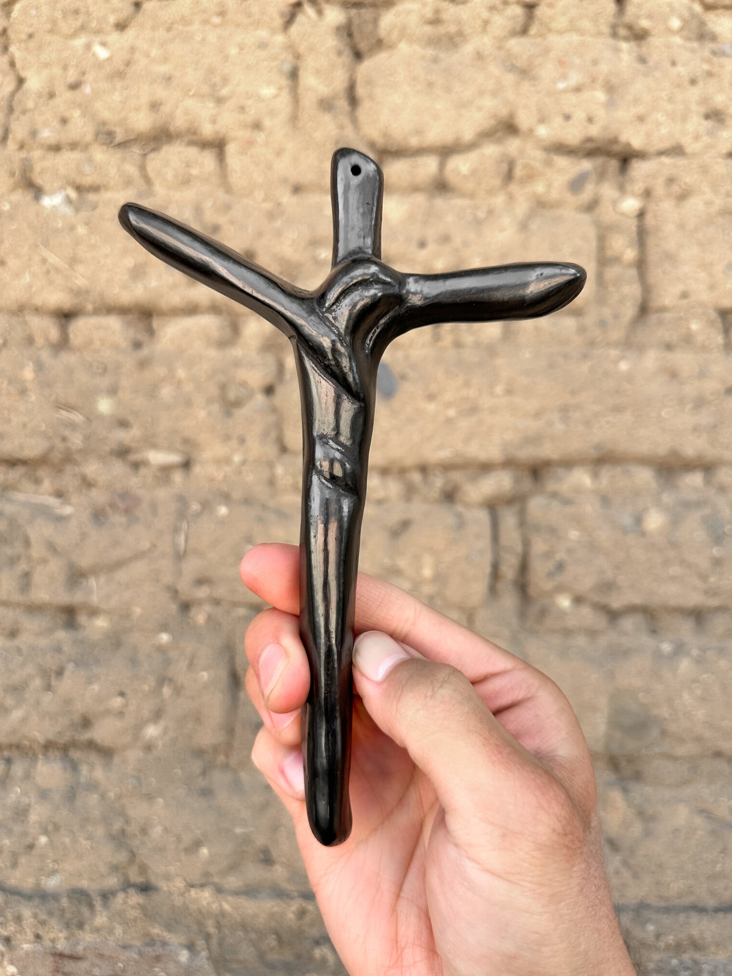 Black Clay Crucifix