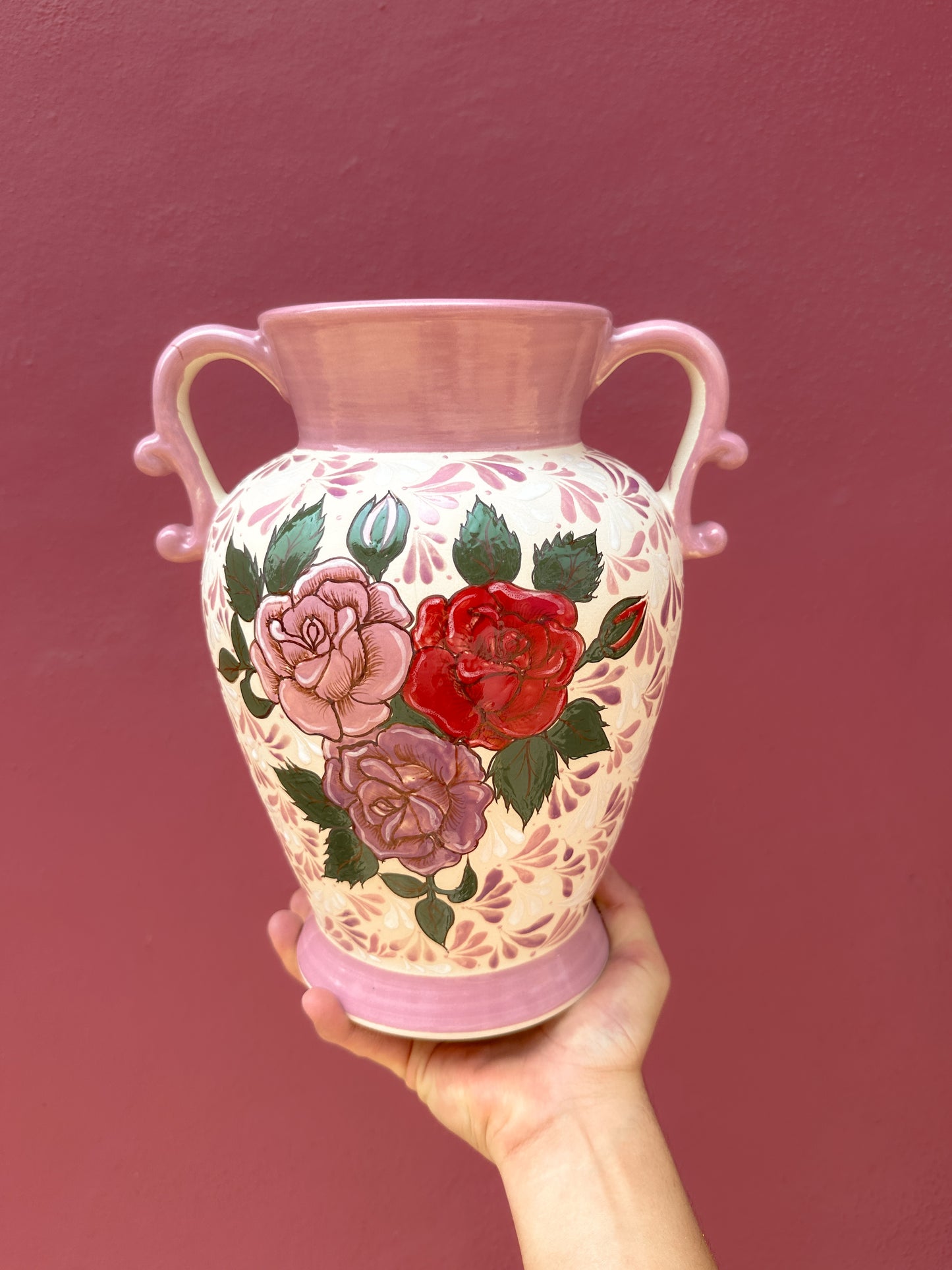 PRE-ORDER Roses Flower Vase (SHIPS IN APPROX. 6-12 WEEKS)