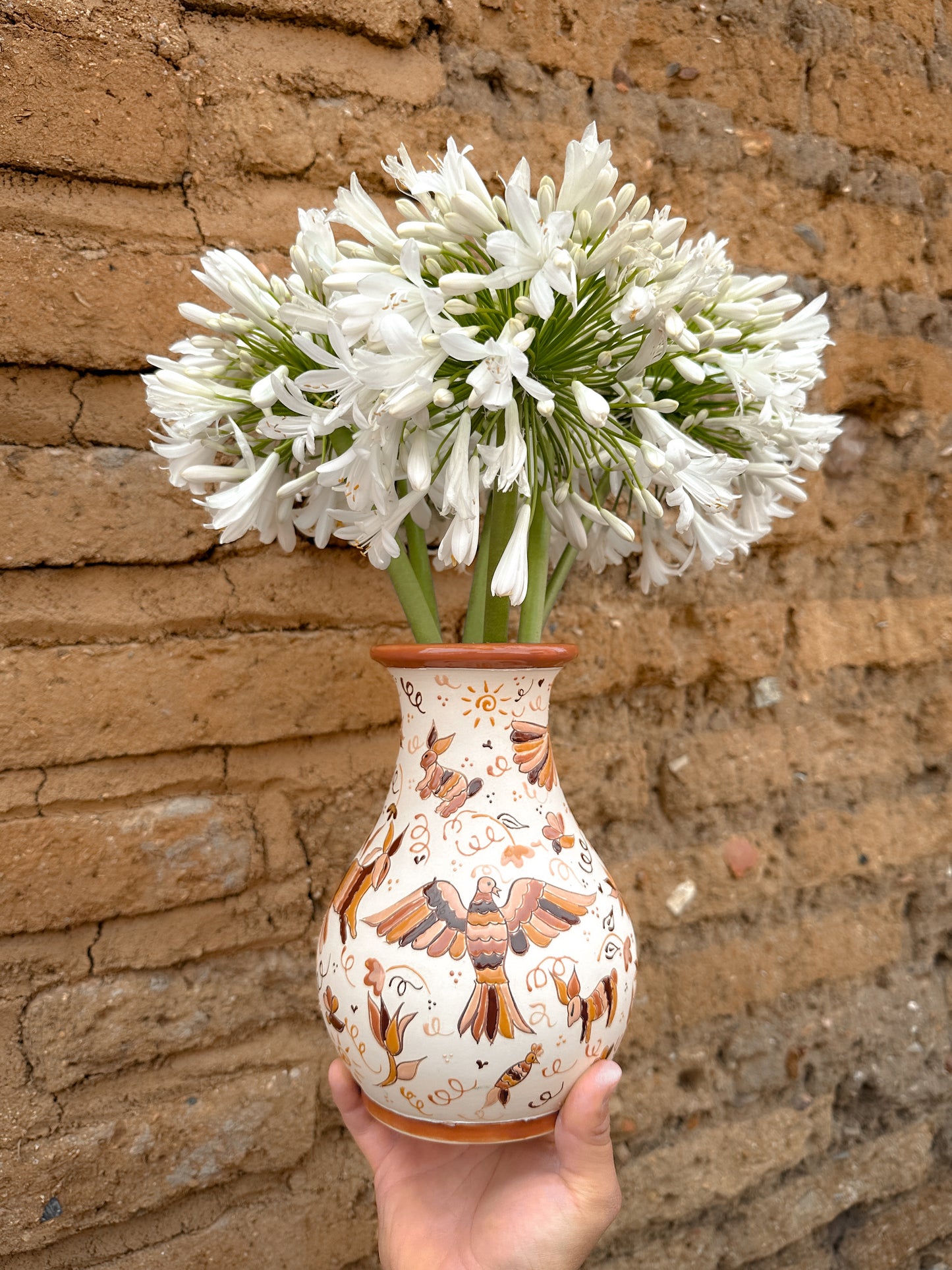 PRE-ORDEN Jarrón de flores Otomí (ENVÍO EN APROX. 6-12 SEMANAS)