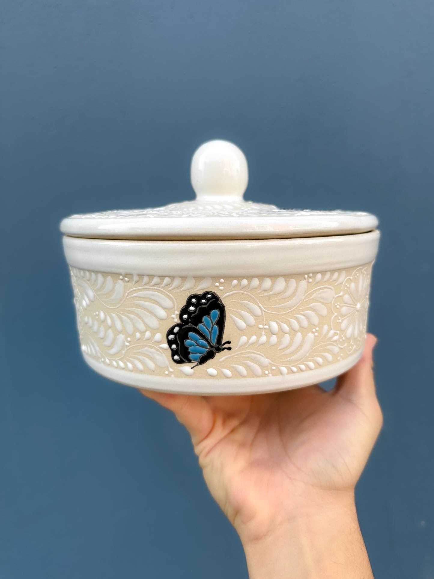 PRE-ORDEN Tortillero Mariposas Azules (ENVÍO EN APROX. 6-12 SEMANAS)