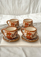 Juego de 4 tazas y platos con forma de osito de peluche (ENVÍO EN APROX. 6-12 SEMANAS)