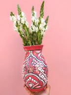 PREVENTA Florero de Talavera Rosa (ENVÍO EN APROX. 6-12 SEMANAS)