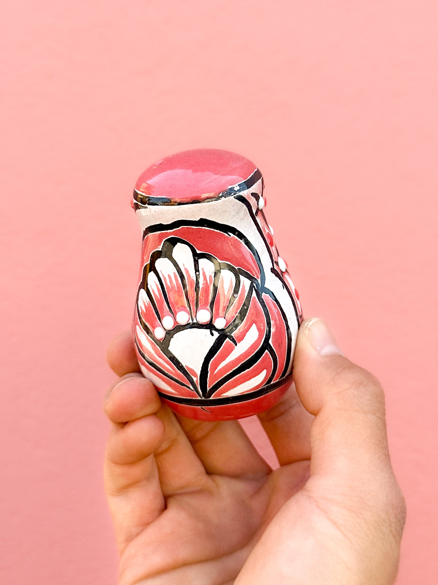 PRE-ORDER Pink Talavera Salt Shaker (SHIPS IN APPROX. 6-12 WEEKS)