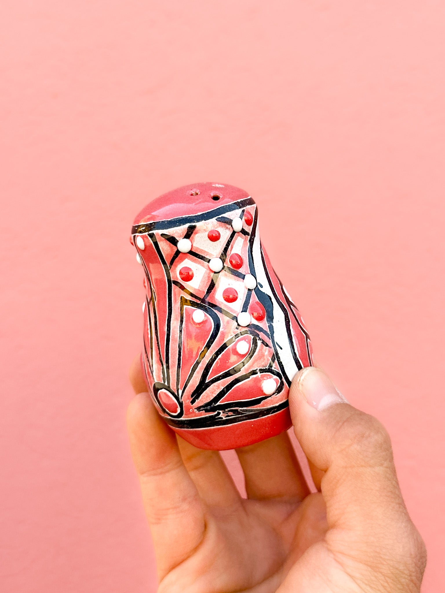 PRE-ORDER Pink Talavera Salt Shaker (SHIPS IN APPROX. 6-12 WEEKS)