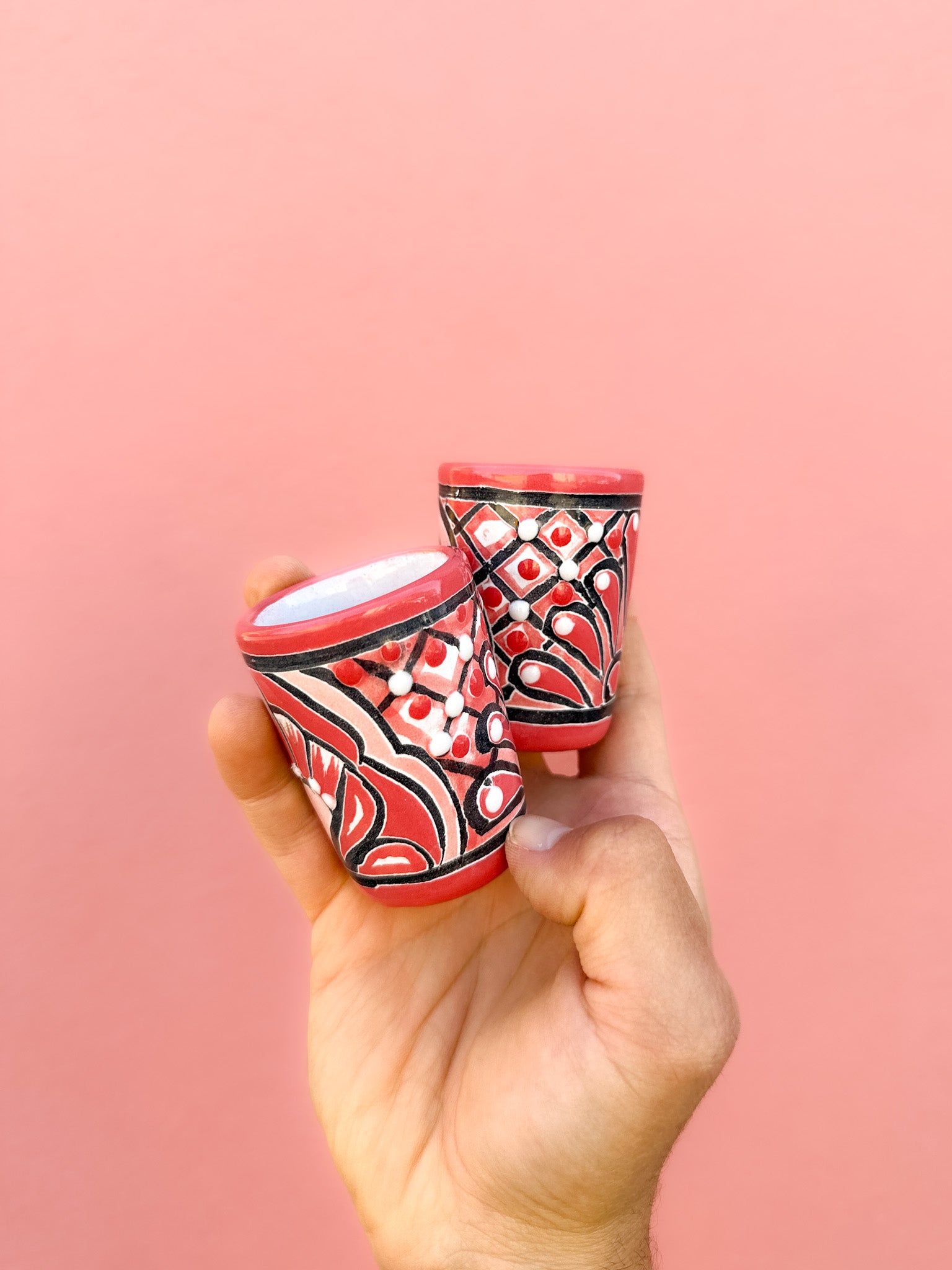 PRE-ORDER Pink Talavera Shot Glass (SHIPS IN APPROX. 6-12 WEEKS)