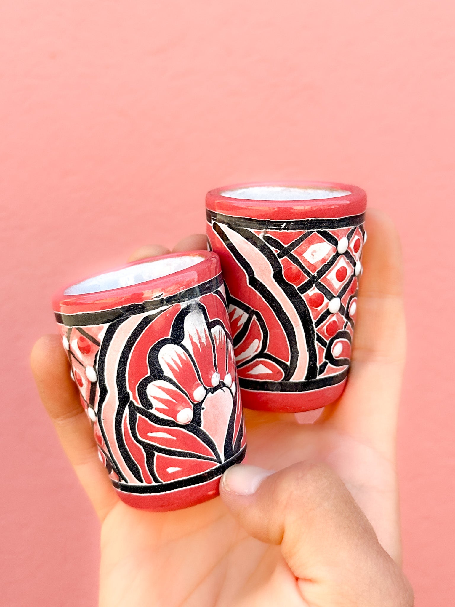 PRE-ORDER Pink Talavera Shot Glass (SHIPS IN APPROX. 6-12 WEEKS)