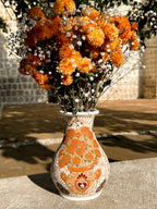 PRE-ORDER Cempasuchil Flower Vase (SHIPS IN APPROX. 6 - 14 WEEKS)