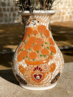 PRE-ORDER Cempasuchil Flower Vase (SHIPS IN APPROX. 6 - 14 WEEKS)