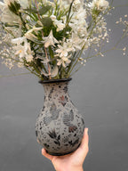 PRE-ORDER Black Otomi Flower Vase (SHIPS IN APPROX. 6-12 WEEKS)