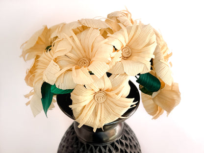 Handmade Corn Husk Flower Bouquet