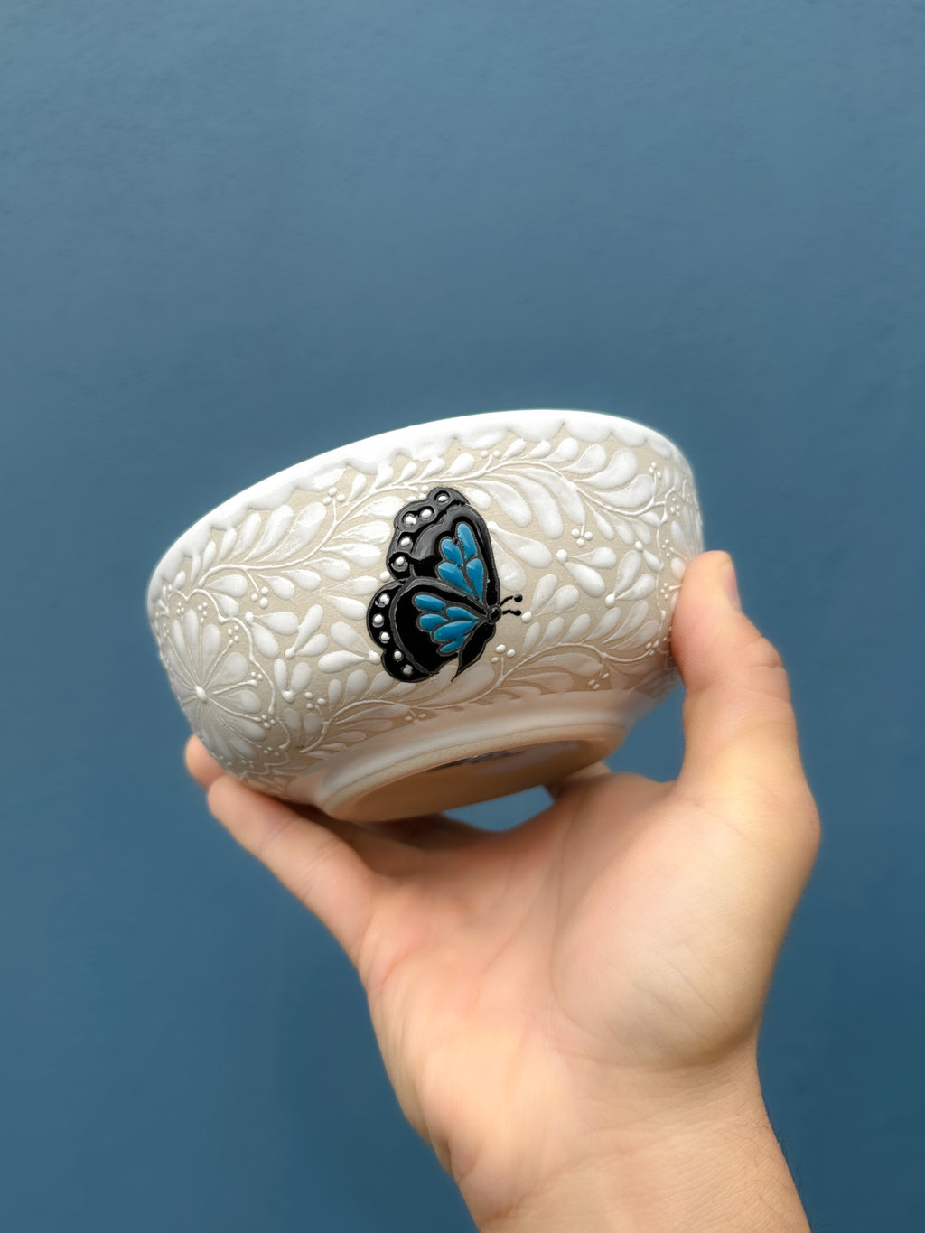 PRE-ORDER Blue Butterflies Bowl (SHIPS IN APPROX. 6-12 WEEKS)