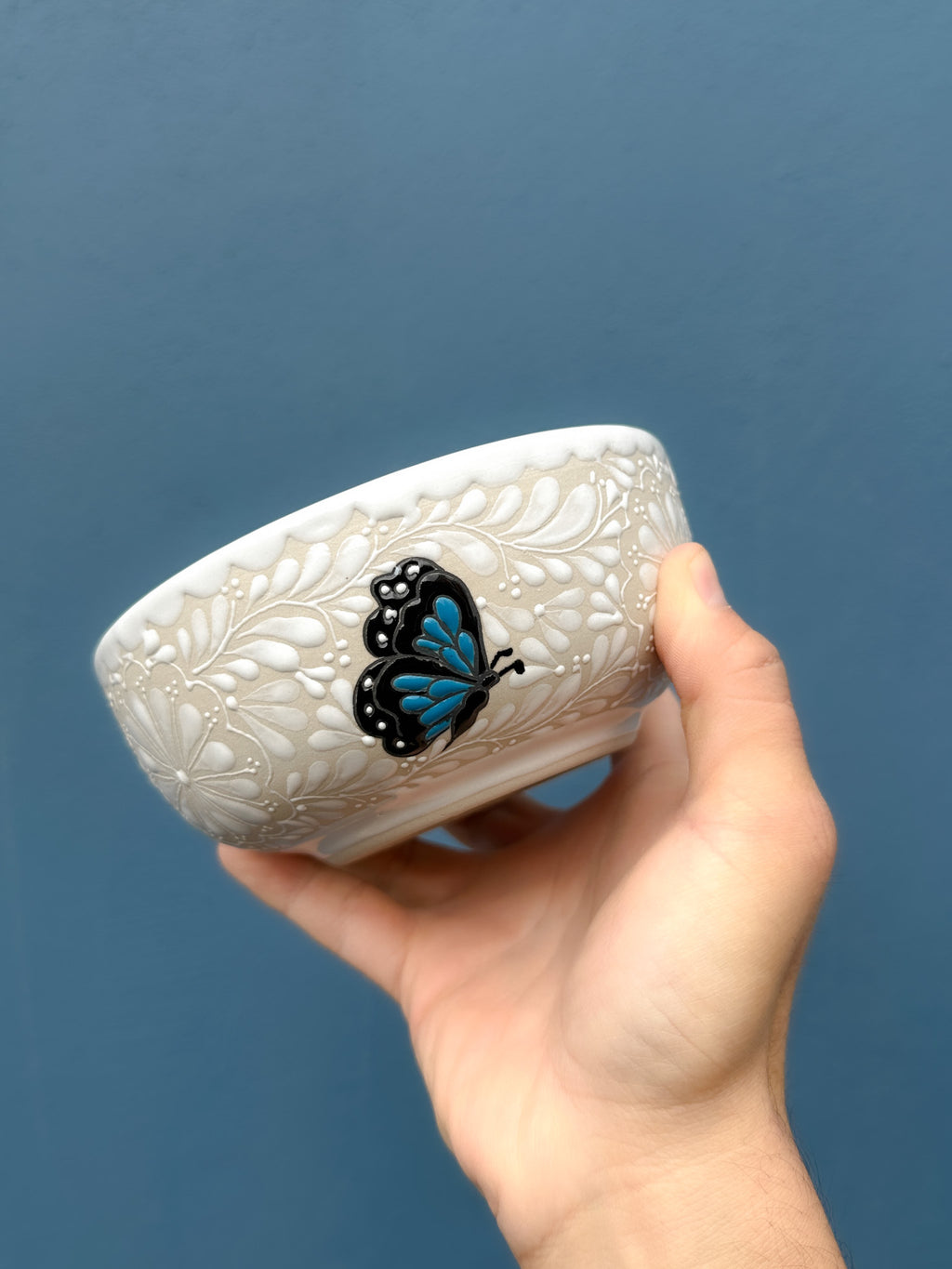 PRE-ORDER Blue Butterflies Bowl (SHIPS IN APPROX. 6-12 WEEKS)