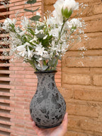 PRE-ORDER Black Otomi Flower Vase (SHIPS IN APPROX. 6-12 WEEKS)