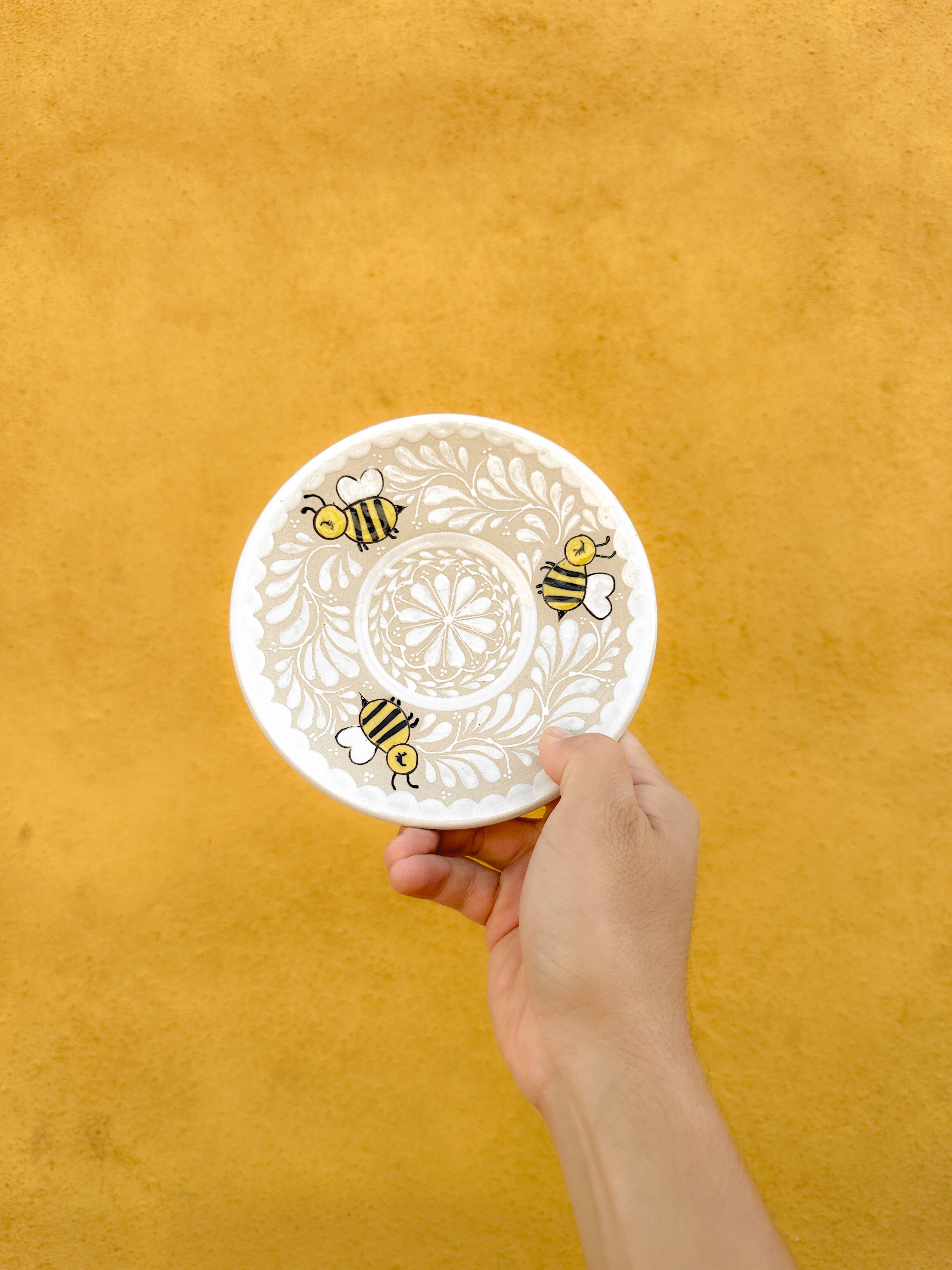PRE-ORDER Bees Dessert Plate (SHIPS IN APPROX. 6-12 WEEKS)