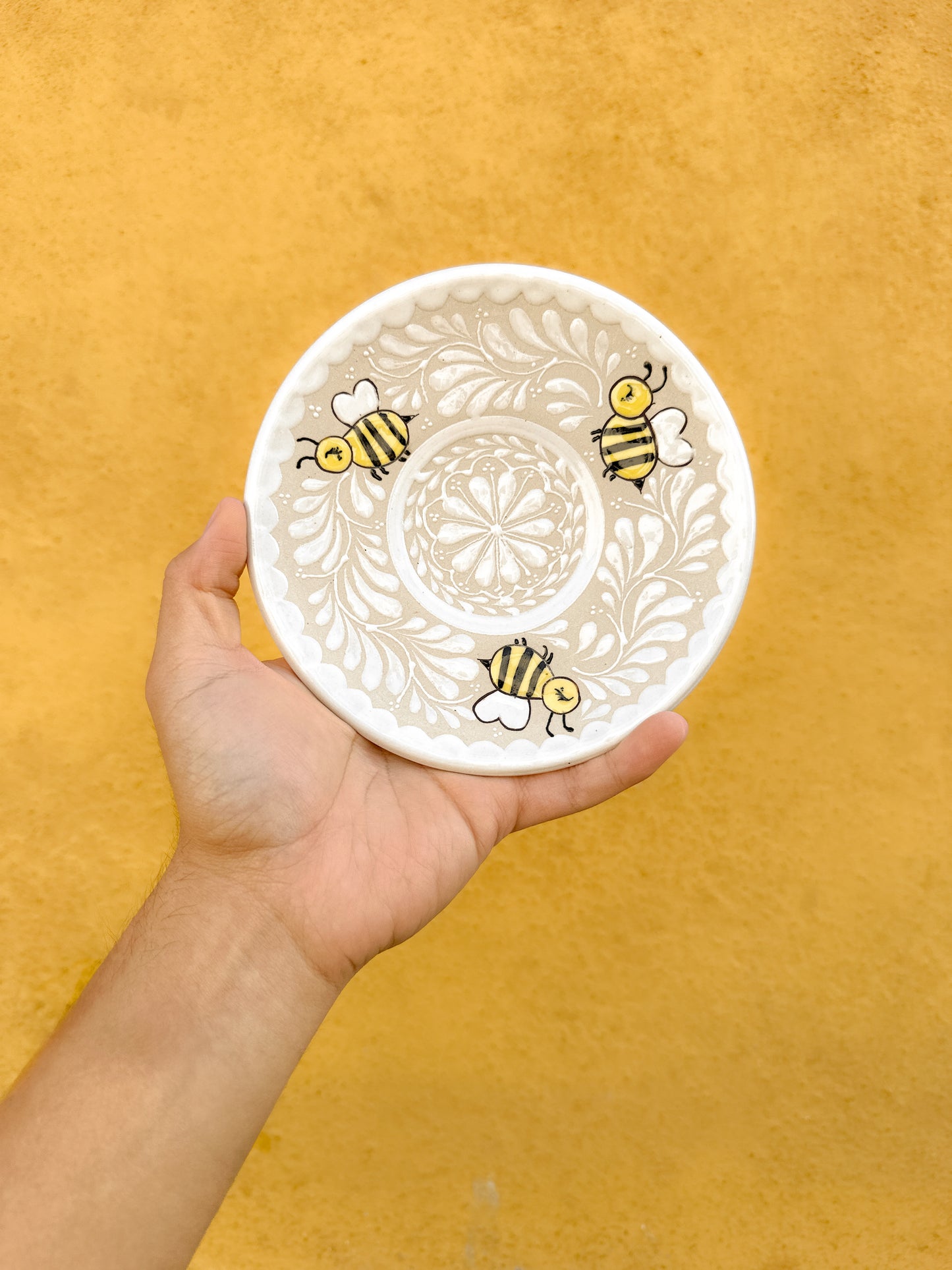 PRE-ORDER Bees Dessert Plate (SHIPS IN APPROX. 6-12 WEEKS)