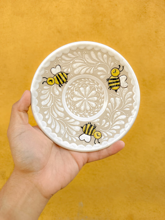 PRE-ORDER Bees Dessert Plate (SHIPS IN APPROX. 6-12 WEEKS)