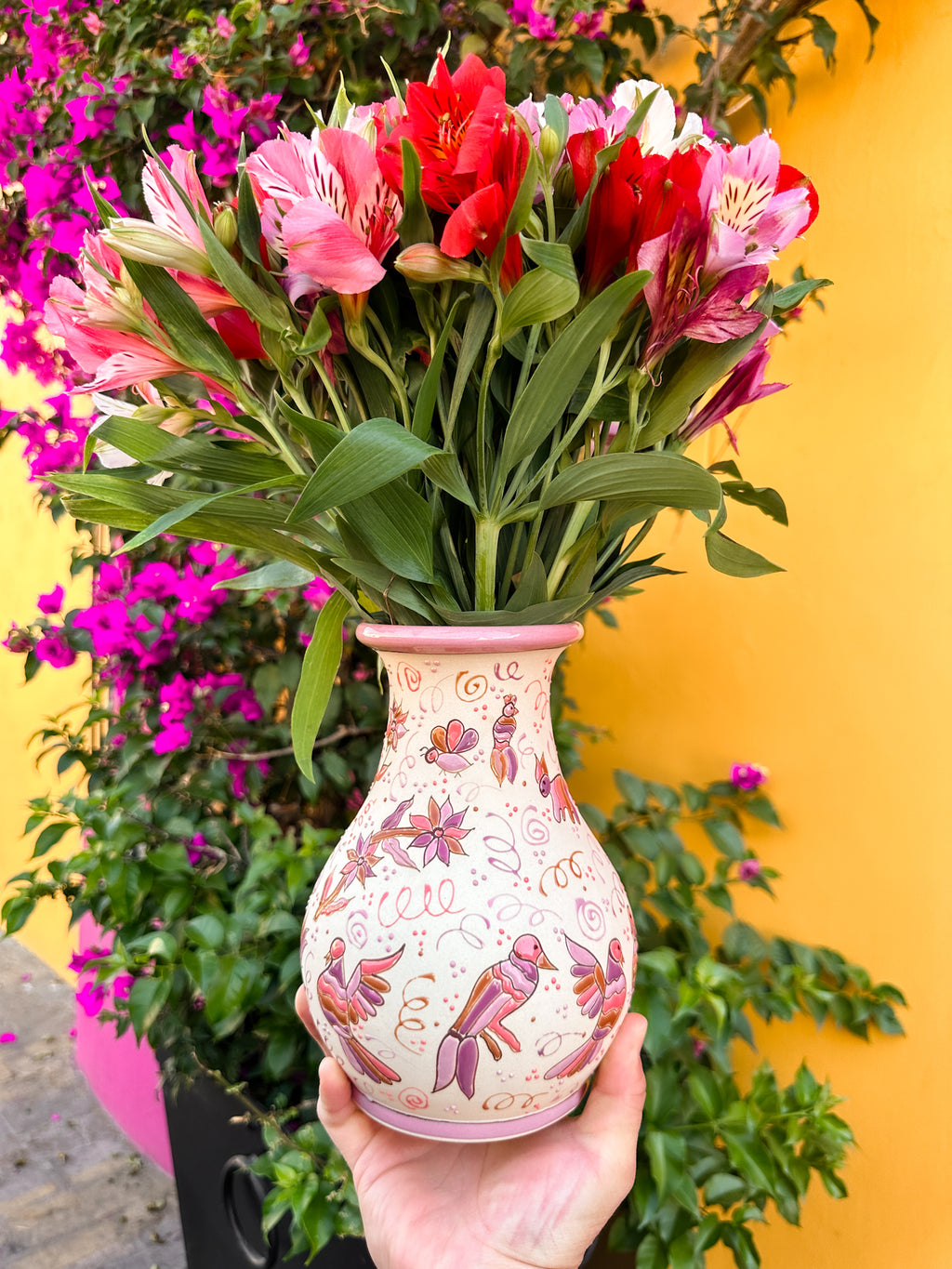 PRE-ORDER Otomi Flower Vase (SHIPS IN APPROX. 6- 12 WEEKS)