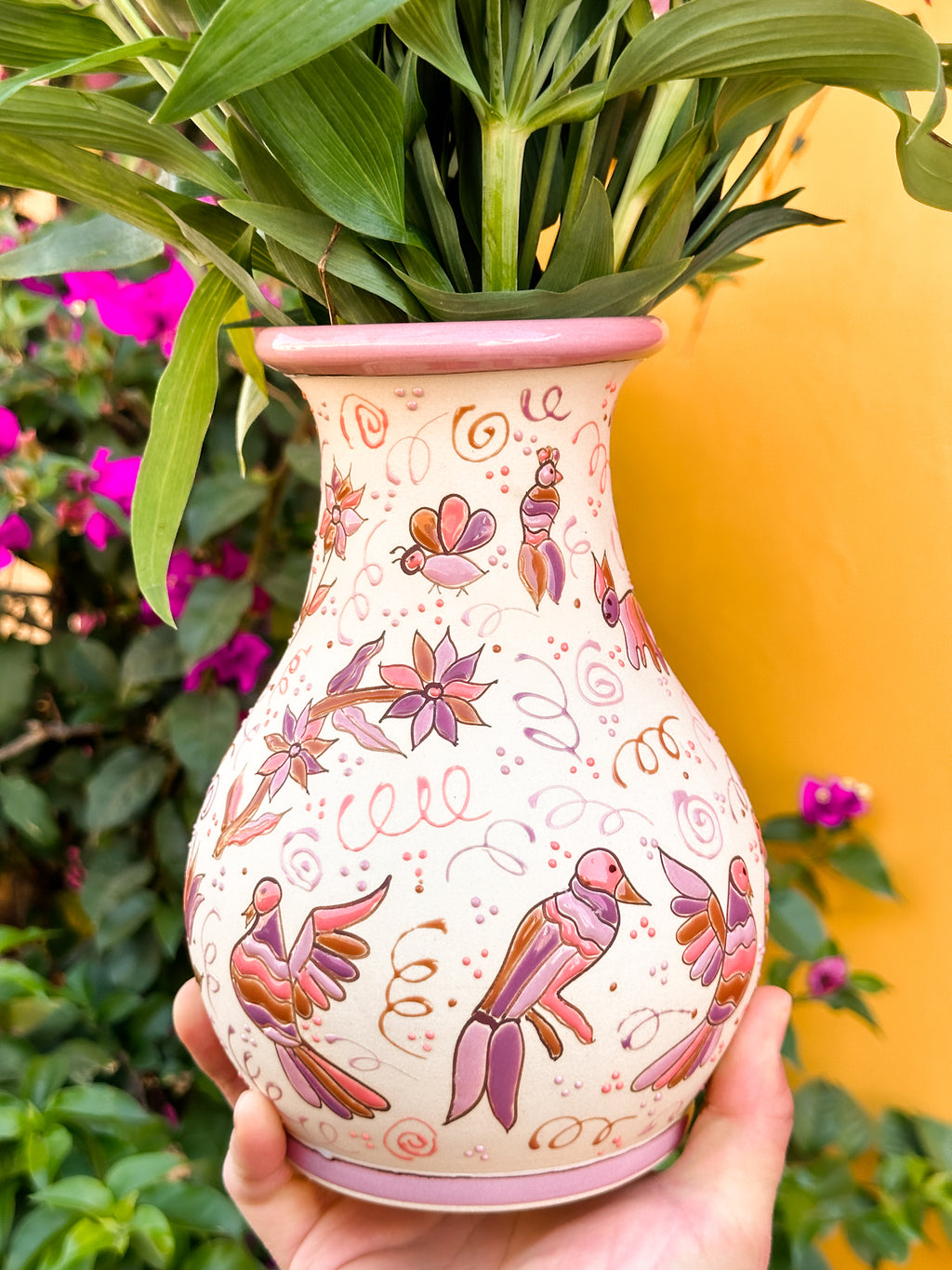 PRE-ORDER Otomi Flower Vase (SHIPS IN APPROX. 6- 12 WEEKS)